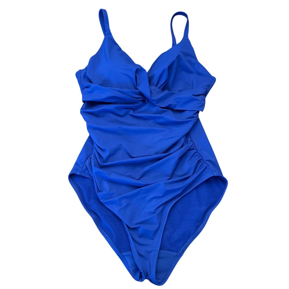 Popilush | Womens XL | Shapewear Twist-Front Ruched Sultry One-Piece Swimsuit
